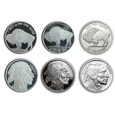 1 oz Silver Round - Buffalo Design — Silver bullion from Standard Bullion