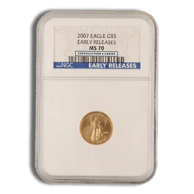 2007 1/10 oz Gold Eagle $5 NGC MS70 ER — Gold bullion from Standard Bullion
