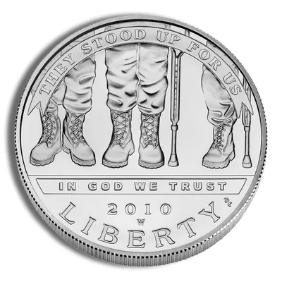 2010-W <body> Disabled Veterans Silver Commem - BU — Silver bullion from Standard Bullion