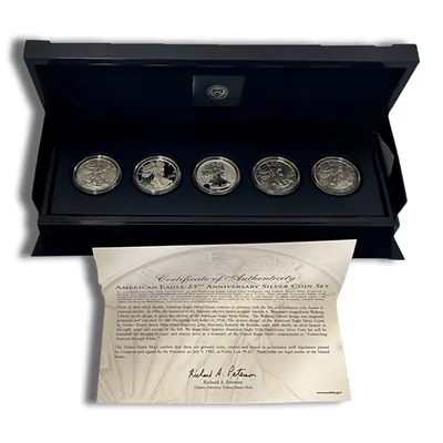 2011 American Silver Eagle 5 Coin Anniversary Set w/ Box & COA — Silver bullion from Standard Bullion