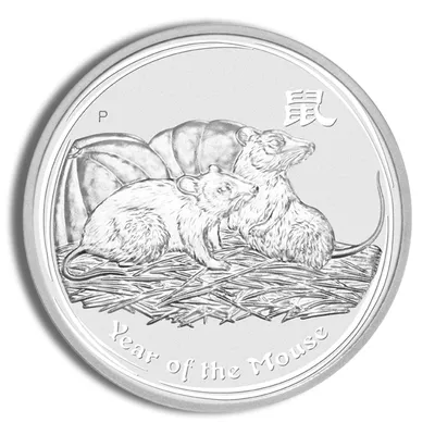 2008 1/2 oz Australia Silver Lunar Mouse BU - Series II — Silver bullion from Standard Bullion
