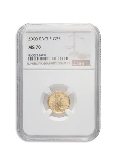 2000 1/10 oz Gold Eagle $5 NGC MS70 — Gold bullion from Standard Bullion