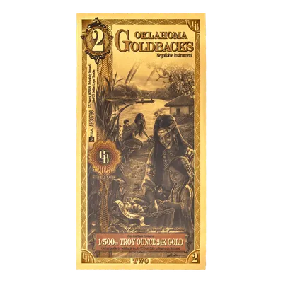 Oklahoma 2 Goldback — Gold bullion from Standard Bullion