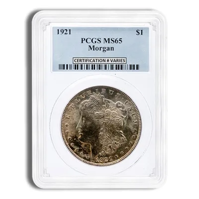 1921 Morgan Dollar - PCGS MS65 — Silver bullion from Standard Bullion