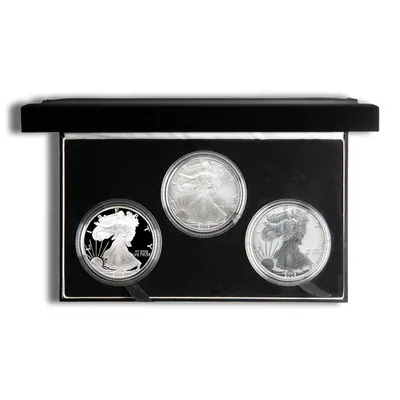 2006 20th Anniversary Silver Eagle Three Coin Set w/ Box & COA — Silver bullion from Standard Bullion