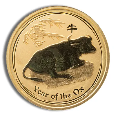 2009 2 oz Australia Gold Lunar Ox BU - Series II — Gold bullion from Standard Bullion