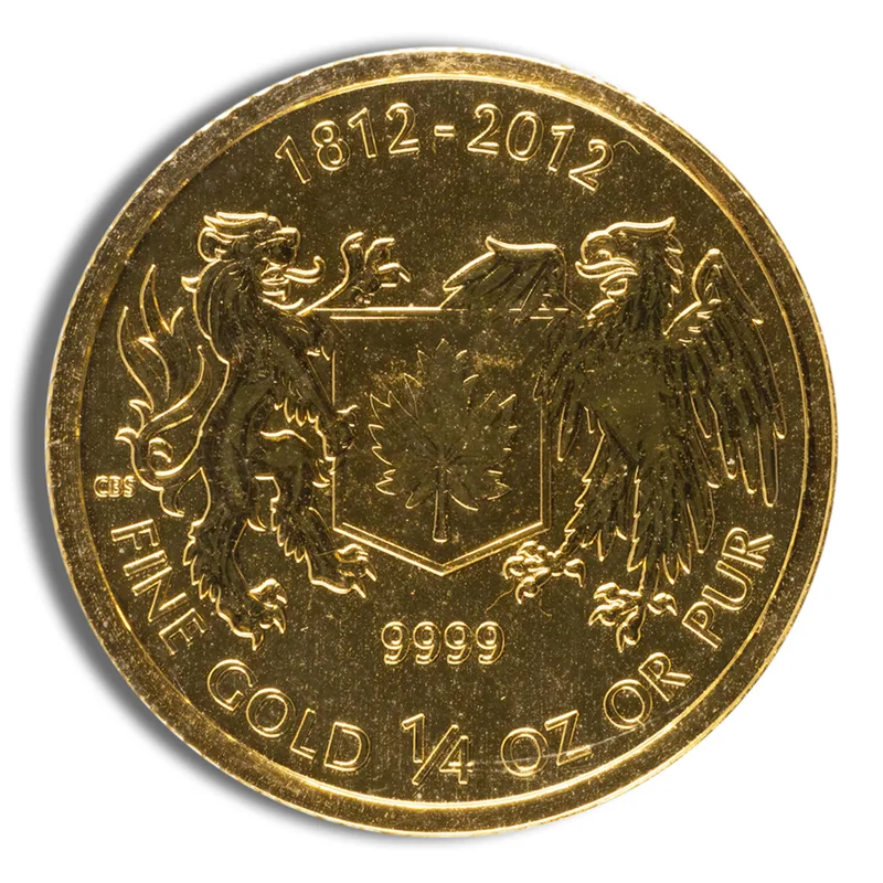 2012 1/4 oz Canadian War of 1812 Gold Coin — Gold bullion from Standard Bullion