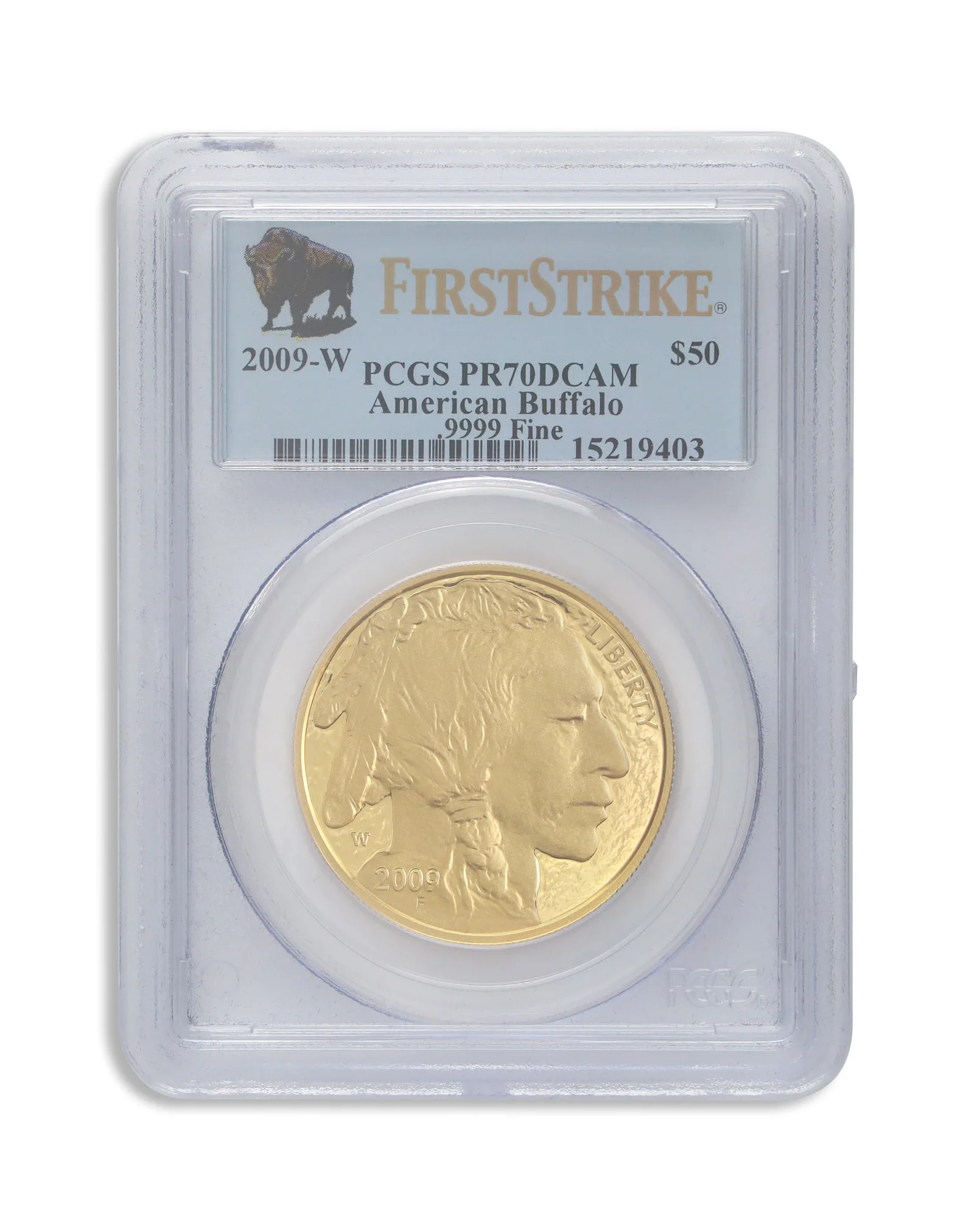 2009-W $50 Proof Gold Buffalo PCGS PR70 First Strike — Gold bullion from Standard Bullion