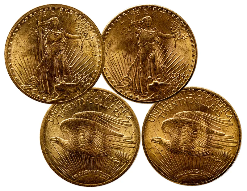 $20 Gold Saint-Gaudens Double Eagle - BU — Gold bullion from Standard Bullion
