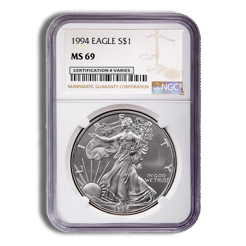 1994 Silver Eagle NGC MS69 — Silver bullion from Standard Bullion