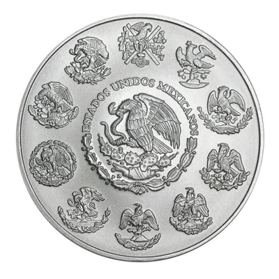 2 oz Silver Mexican Libertad - BU — reverse view