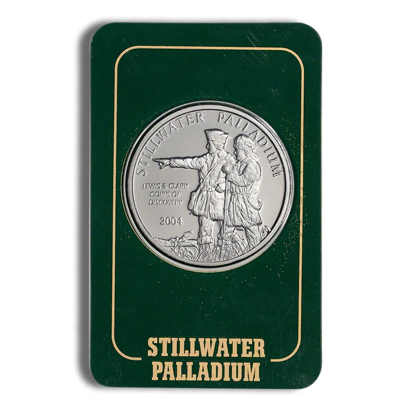 1 oz Palladium Round - JM Stillwater (Carded) — Palladium bullion from Standard Bullion