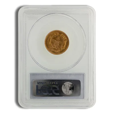 $3 Gold Princess - PCGS MS62 — reverse view