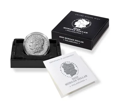 2023-P Morgan Dollar w/Box & COA — packaging view