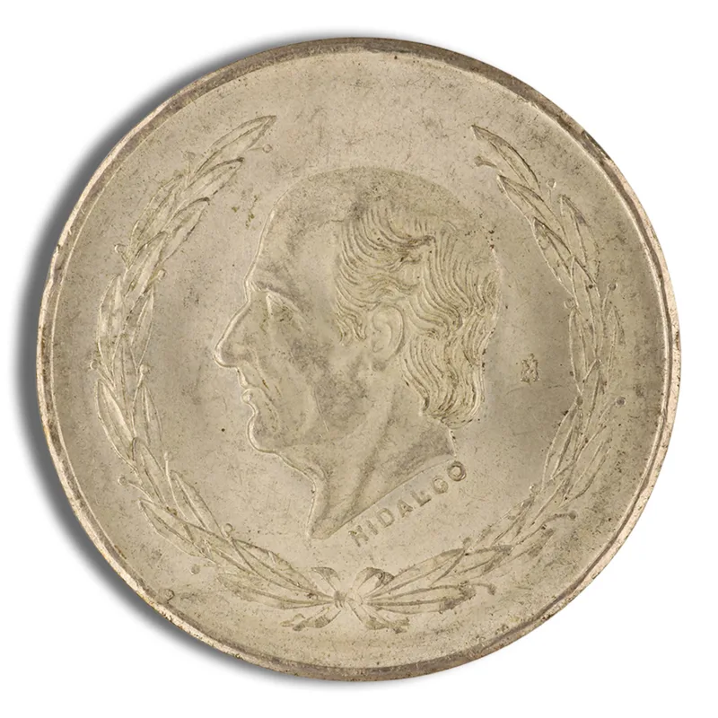 1951-1954 Mexico 5 Pesos Hidalgo Silver Coin (Avg Circ) — Silver bullion from Standard Bullion