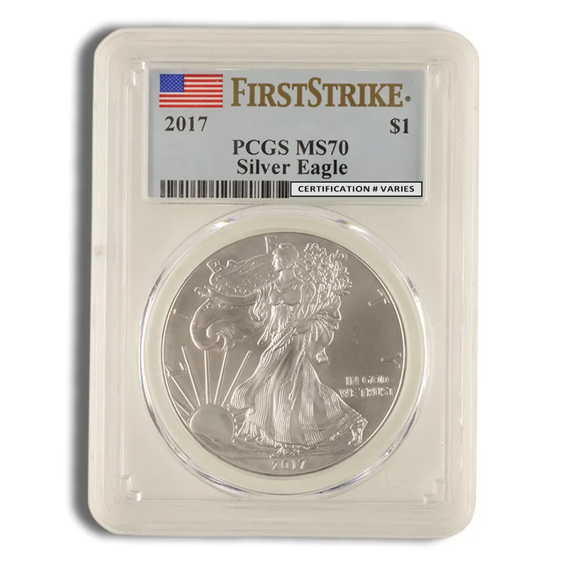 2017 Silver Eagle PCGS MS70 First Strike — Silver bullion from Standard Bullion