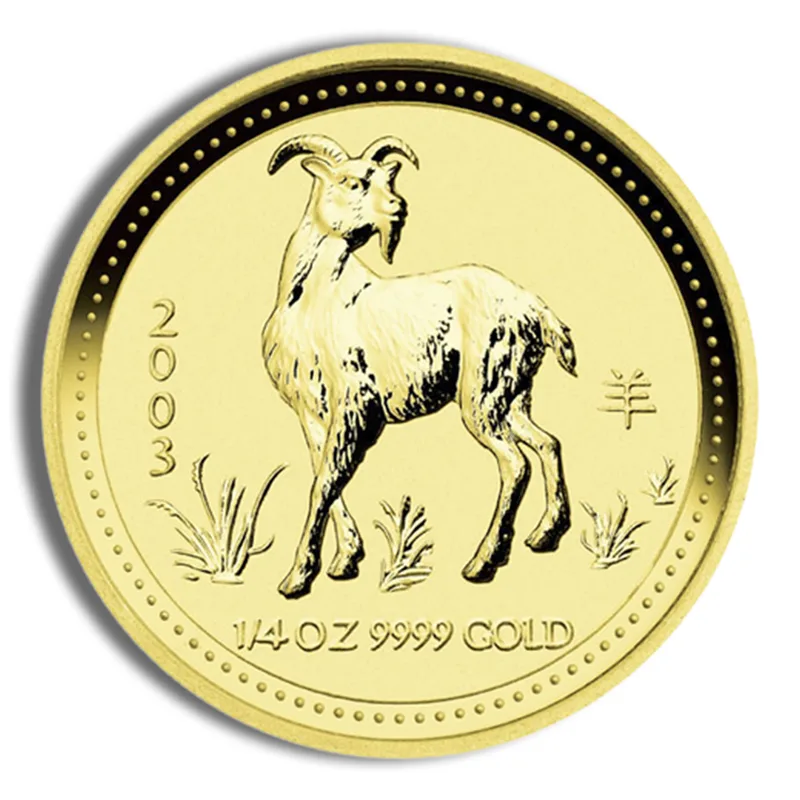2003 1/4 oz Australia Gold Lunar Goat BU - Series I — Gold bullion from Standard Bullion