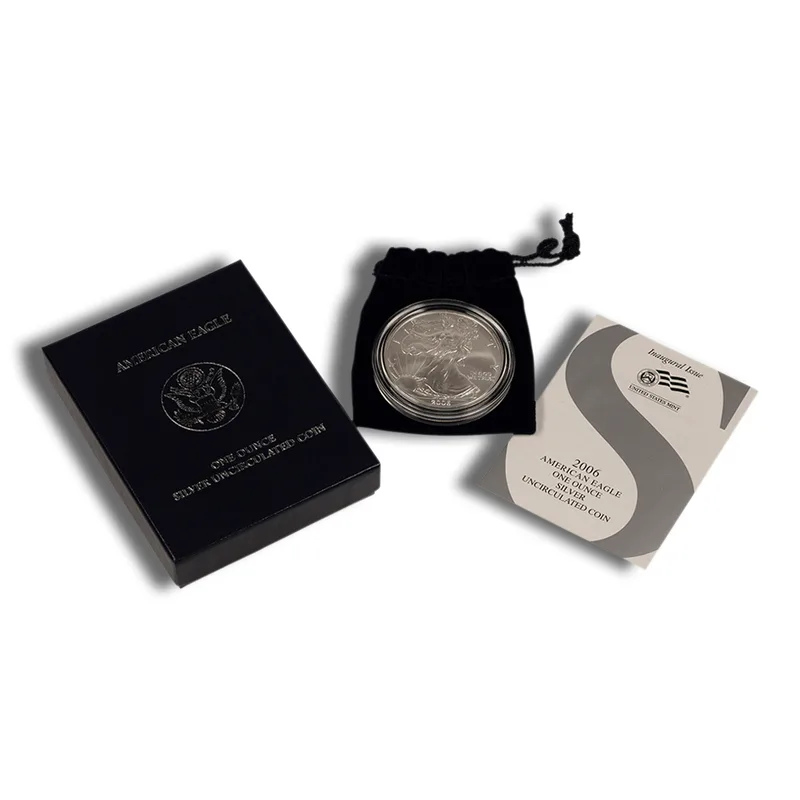 2006-W Burnished Silver Eagle with Box & COA — Silver bullion from Standard Bullion