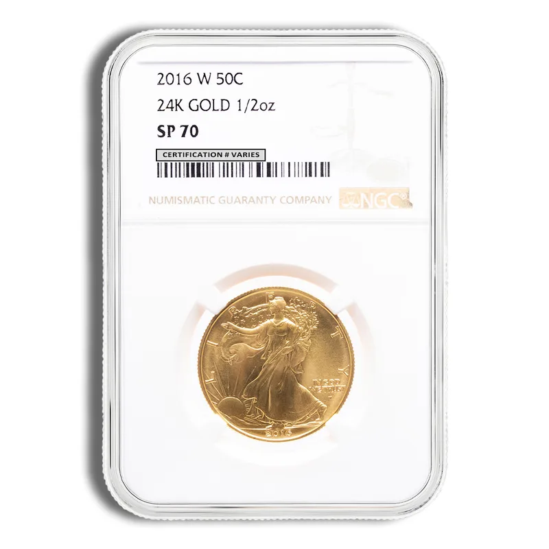 2016-W 1/2 oz Gold Walking Liberty Centennial Coin NGC SP70 — Gold bullion from Standard Bullion