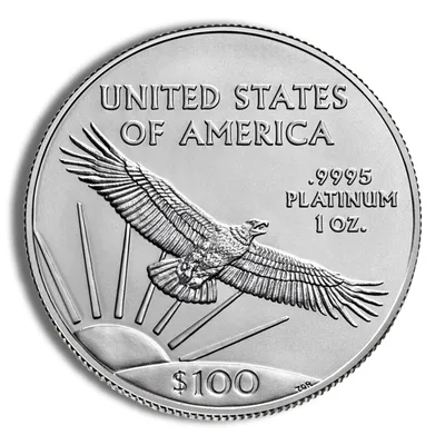 1 oz Platinum Eagle - BU (Date Varies) — reverse view