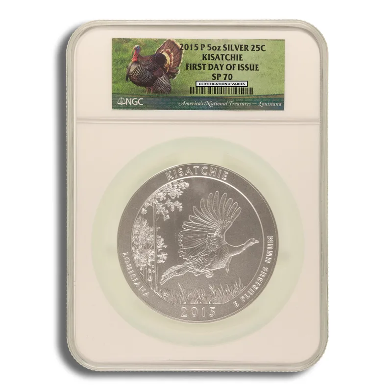 2015-P 5 oz ATB Kisatchie Silver Coin NGC SP70 — Silver bullion from Standard Bullion