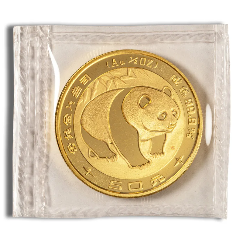 1/2 oz China Gold Panda - BU - Sealed (Year Varies) — Gold bullion from Standard Bullion