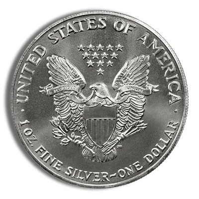1995 Silver American Eagle - BU — reverse view