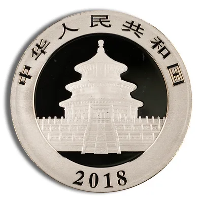 2018 Chinese Silver Panda - 30 g — reverse view