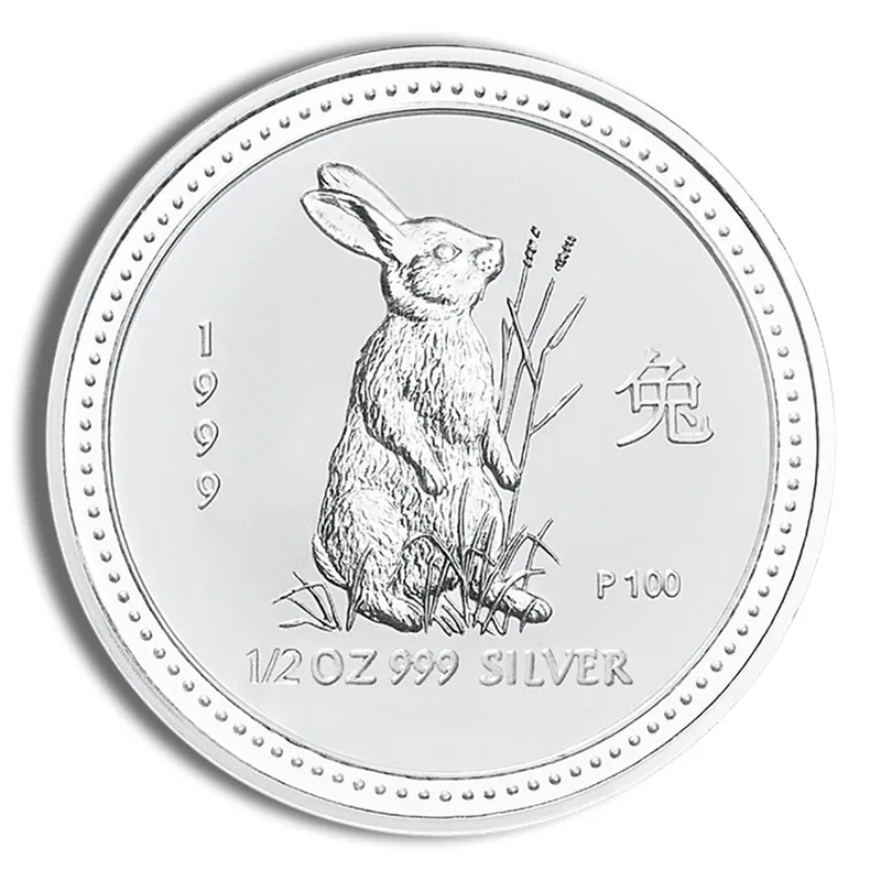 1999 1/2 oz Australia Silver Lunar Rabbit BU - Series I — Silver bullion from Standard Bullion