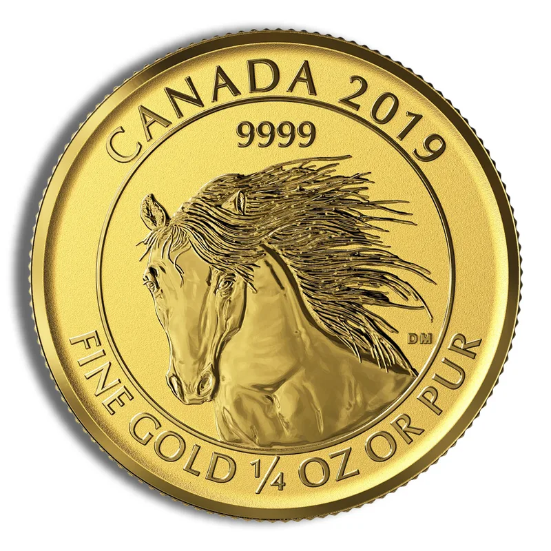 2019 1/4 oz Canadian Wild Horse Gold Coin — Gold bullion from Standard Bullion