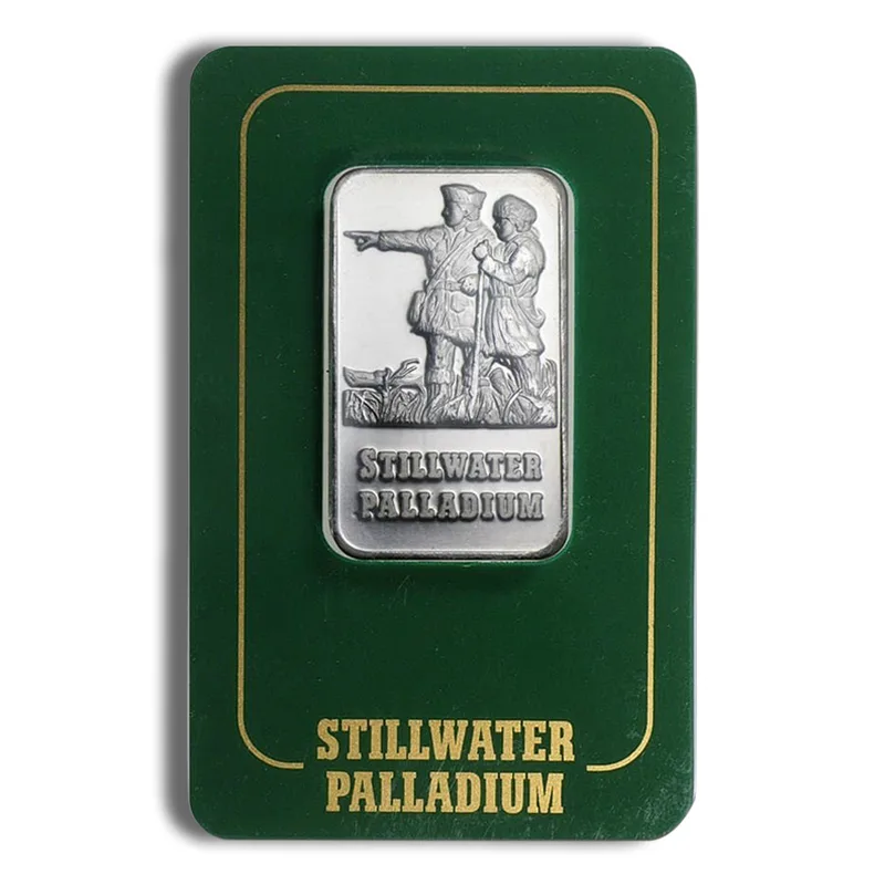 1 oz Palladium Bar - JM Stillwater (Carded) — Palladium bullion from Standard Bullion