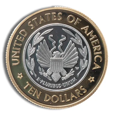 2000-W <body>0 Library of Congress Bimetallic Coin - Proof (Box/COA) — reverse view