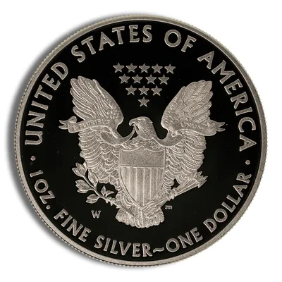 2014-W Proof Silver Eagle with Box & COA — packaging view