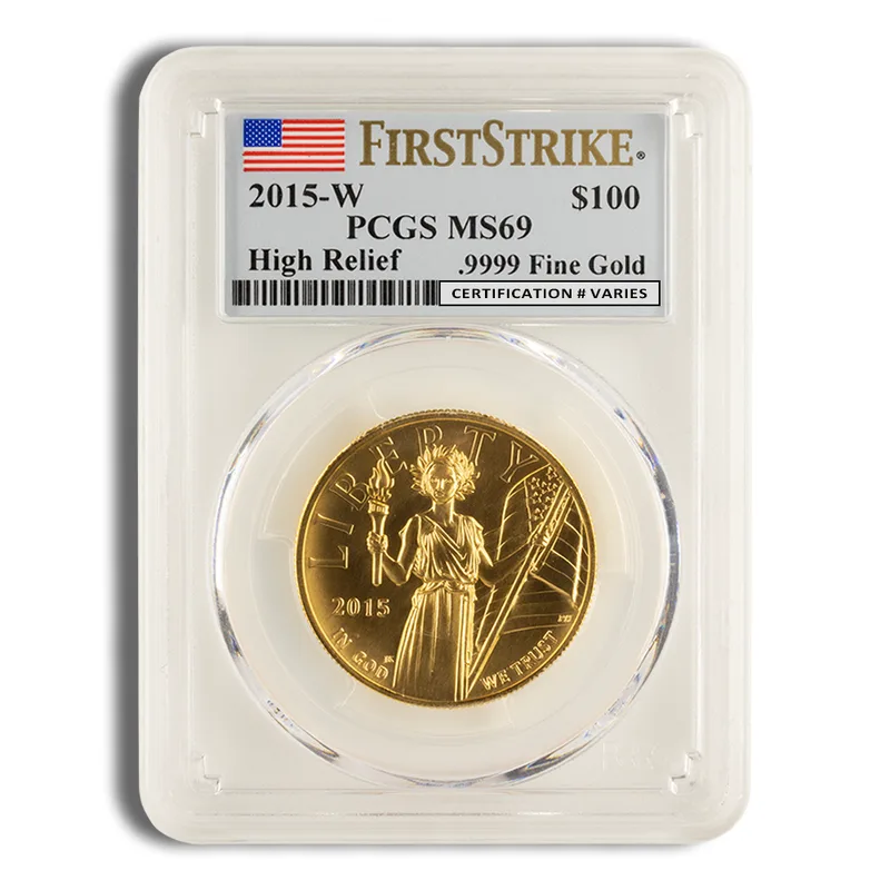 2015-W Liberty High Relief Gold Coin PCGS MS69 — Gold bullion from Standard Bullion