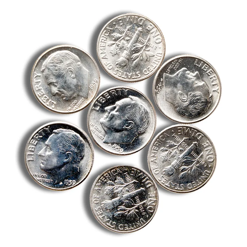 <body> FV 90% Silver Roosevelt Dimes - BU — Silver bullion from Standard Bullion