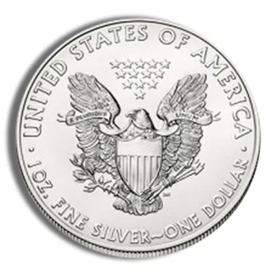 2003 Silver American Eagle - BU — reverse view