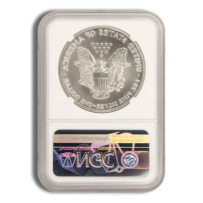 1992 Silver Eagle NGC MS70 — reverse view