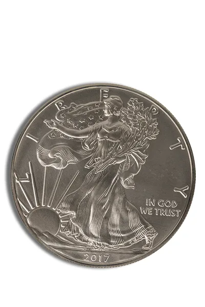 2017-W Burnished Silver Eagle with Box & COA — reverse view