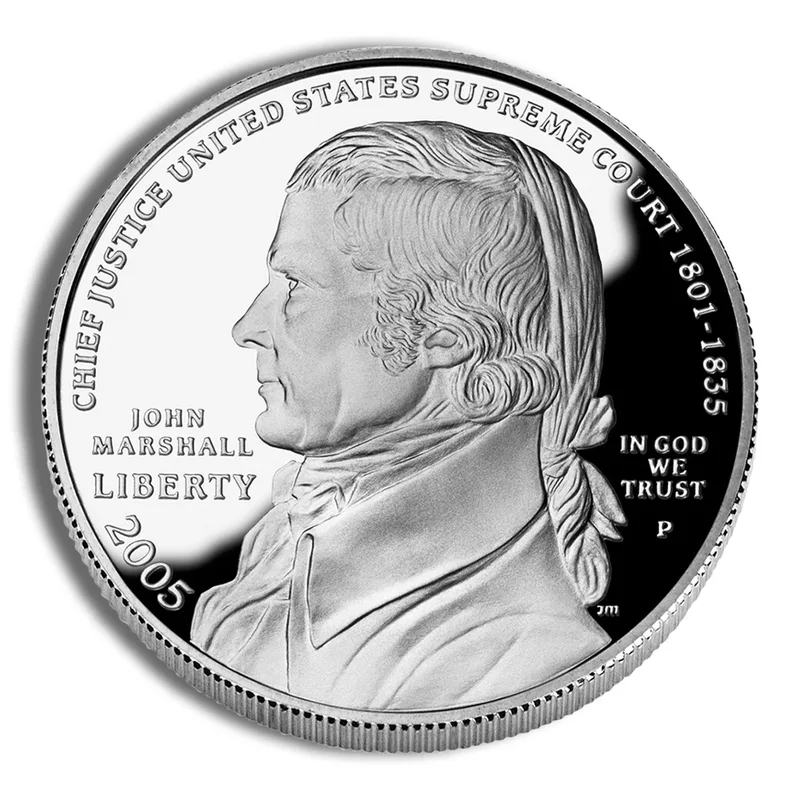 2005-P <body> John Marshall Silver Commem - Proof — Silver bullion from Standard Bullion