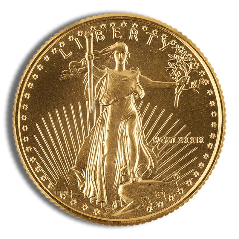 1989 1/4 oz Gold Eagle - BU (MCMLXXXIX) — Gold bullion from Standard Bullion