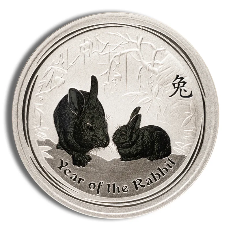 2011 1/2 oz Australia Silver Lunar Rabbit BU - Series II — Silver bullion from Standard Bullion