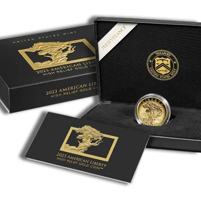 2023-W American Liberty High Relief Gold Coin (w/Box & COA) — detail view
