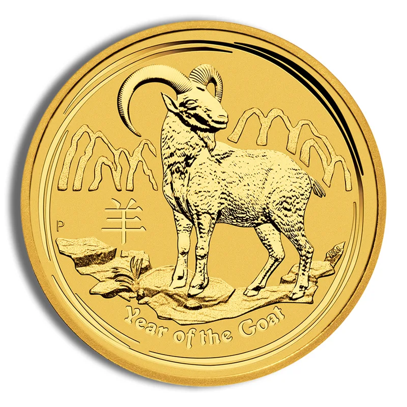 2015 1/10 oz Australia Gold Lunar Goat BU - Series II — Gold bullion from Standard Bullion
