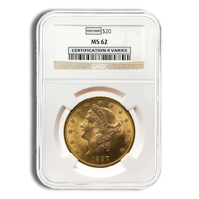 $20 Gold Liberty Double Eagle - NGC MS62 — Gold bullion from Standard Bullion