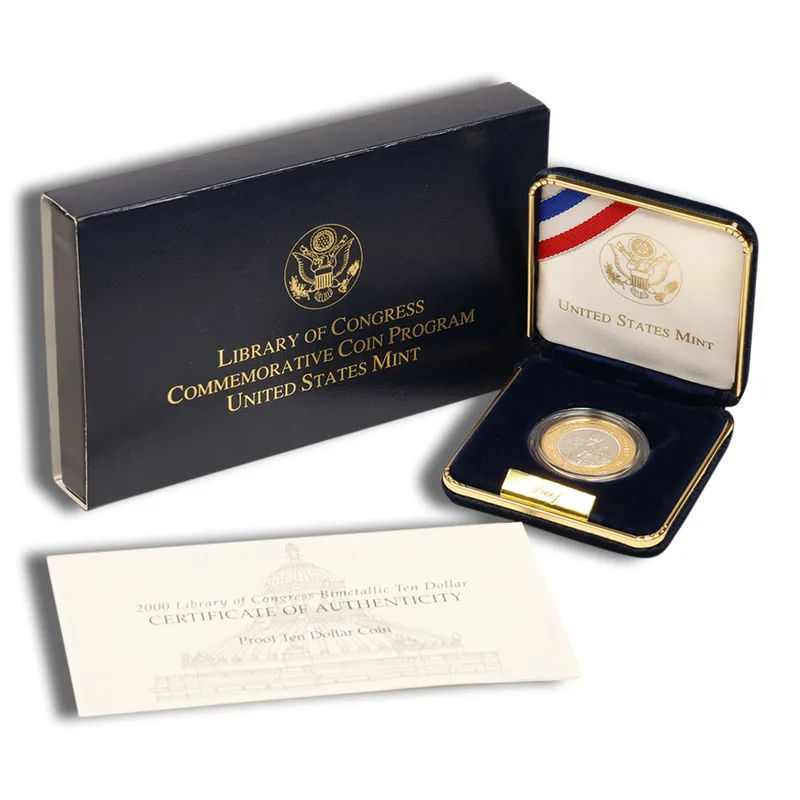 2000-W <body>0 Library of Congress Bimetallic Coin - Proof (Box/COA) — Gold bullion from Standard Bullion