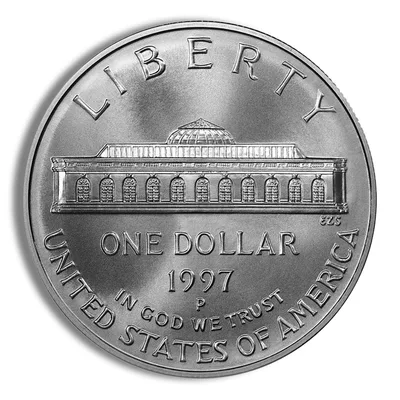 1997-P <body> Botanic Garden Silver Commem - BU — reverse view