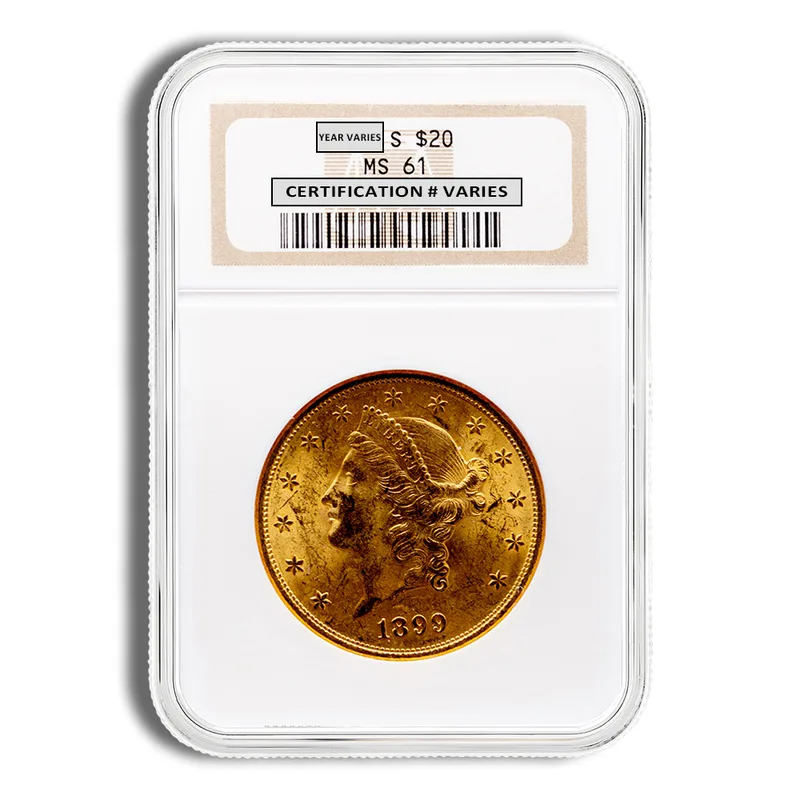 $20 Gold Liberty Double Eagle - NGC MS61 — Gold bullion from Standard Bullion