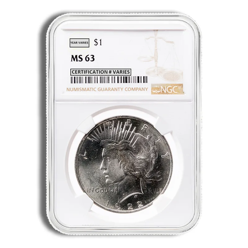 Peace Dollar - NGC MS63 — Silver bullion from Standard Bullion