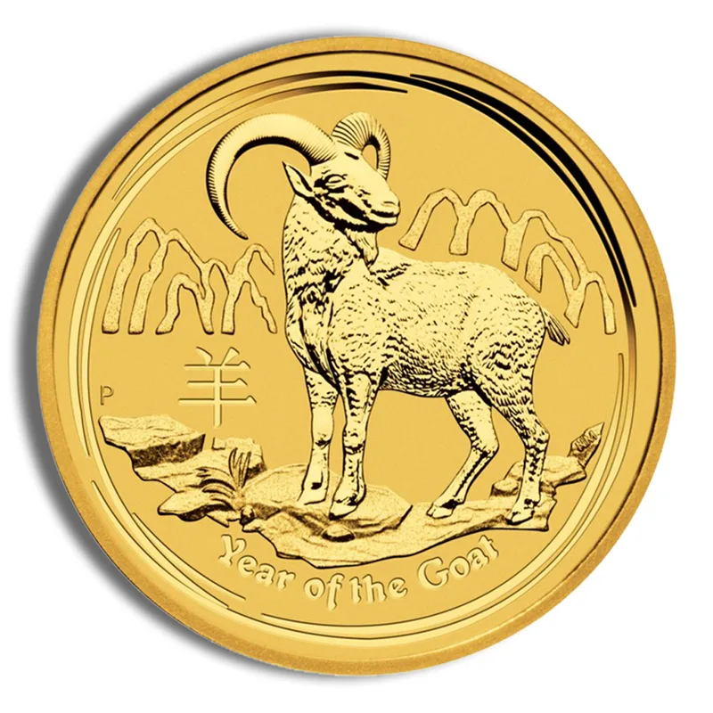 2015 1/20 oz Australia Gold Lunar Goat BU - Series II — Gold bullion from Standard Bullion