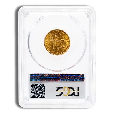 $5 Gold Liberty Half Eagle - PCGS MS62 — reverse view